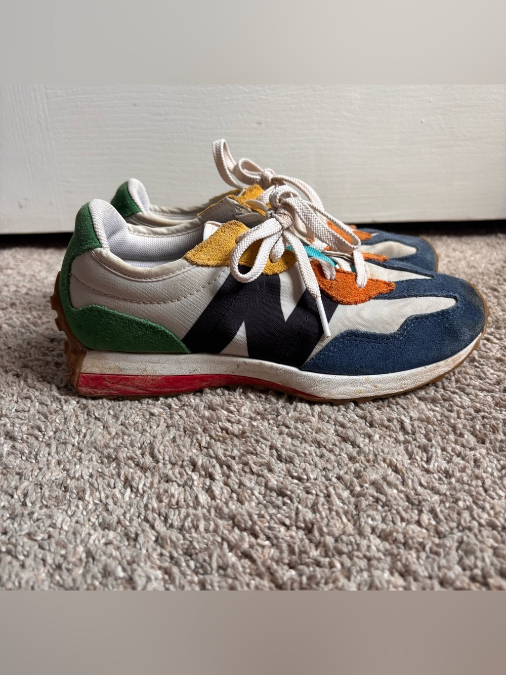 New Balance 327 Multi-Color Sneakers Kids Boys Size 2.5